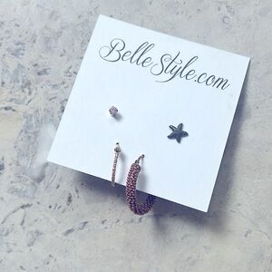 Bellestyle Second Earring Hole 4 Pack 925 14KTGF